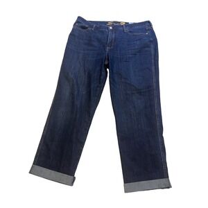 Seven7 Weekend Easy Fit Boyfriend Dark Wash Jeans 16 Cuff Ankle